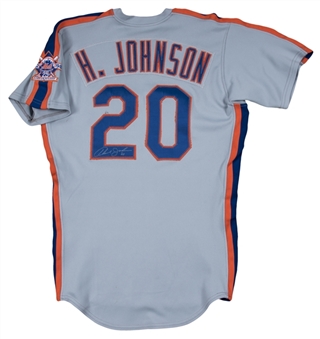 1986 Howard Johnson Game Used and Signed New York Mets Road Jersey (JSA)